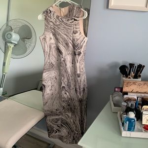 Marble print dress